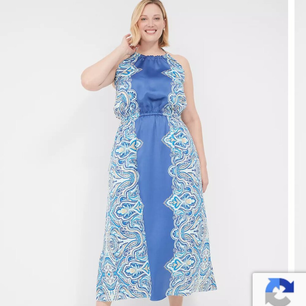 Satin Halter Maxi Dress